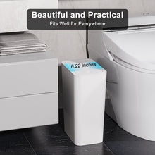 Load image into Gallery viewer, NetDot 3 Pack 2.6 Gallon / 10L Bathroom Trash Can with Lid,Kitchen Garbage Can Small Trash Bin Waste Basket for Bathroom,Kitchen,Bedroom,Living Room,Office - Off White
