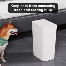 Load image into Gallery viewer, NetDot Bathroom Trash Can with Lid 3 Pack Set, 2 Packs 3.4Gal 13L Slim Kitchen Trash Can and 1 Pack 2.6Gal 10L Garbage Can,Small Trash Can/ Trash Bin/Waste Basket for Bedroom,Office(Cream,3 Pack)