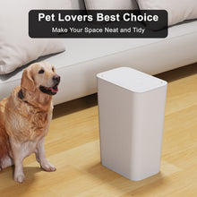 Load image into Gallery viewer, NetDot 3 Pack 2.6 Gallon / 10L Bathroom Trash Can with Lid,Kitchen Garbage Can Small Trash Bin Waste Basket for Bathroom,Kitchen,Bedroom,Living Room,Office - Off White
