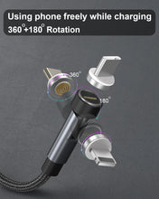 Load image into Gallery viewer, NetDot Magnetic Charging Cable,6in1 Gen12 (3.3ft/3 pack black) 18W Fast Charging Magnetic Phone Charger,USB-A and USB-C Magnetic charger for USB-C ,Micro USB and i-Product