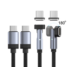 Load image into Gallery viewer, N. NETDOT 100W Magnetic Charging Cable,Ultra-Fast Charging & Data Transfer Magnetic USB-C Charging Cable for Smartphones,Tablets,Earbuds etc. - 1m/2 pack black