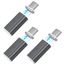 Carica l'immagine nel visualizzatore di Gallery, N. NETDOT Gen10 Magnetic Fast Charging USB-C to USB-C Adapter Converter Compatible with Type-c Smartphones (3 Pack Black)