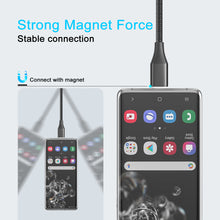 Load image into Gallery viewer, N. NETDOT Magnetic Charging Cable, Gen10 Nylon Braided Magnetic Phone Charger Compatible with USB-C and Micro USB Devices (3.3ft/3 pack black)