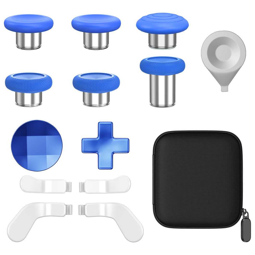 N. NETDOT 14 in 1 Accessories Kit for Xbox Elite Series 2 Controller,Full Set of Thumbsticks Replacements for Xbox Elite 2 Core with 6 Swap Joysticks,4 Paddles, 2 D-Pads, 1 Tool and 1 Bag (Blue+White)