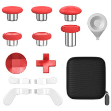 Carica l&#39;immagine nel visualizzatore di Gallery, N. NETDOT 14 in 1 Accessories Kit for Xbox Elite Series 2 Controller, Full Set of Thumbsticks Replacements for Xbox Elite 2 Core with 6 Swap Joysticks,4 Paddles, 2 D-Pads, 1 Tool and 1 Bag (Red+White)
