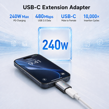 Lade das Bild in den Galerie-Viewer, N. NETDOT 240W Magnetic Adapter,Gen15 Fast Charging &amp; Data Transfer USB-C to USB-C Adapter for Smartphones,Tablets,Earphones etc. - 2 pack
