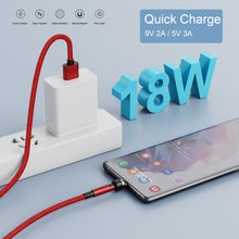 Cargar imagen en el visor de la galería, N. NETDOT Gen12 3in1 Magnetic Charging Cable [6.6ft,3 Pack Red], Fast Charging Data Transfer Cable Compatible with Smartphones,Headphones,Kindle and More
