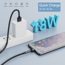 Load image into Gallery viewer, N. NETDOT 3in1 Gen12 Magnetic Fast Charging Data Transfer Cable compatible with Micro USB &amp; USB-C smartphones and iPhone [3.3ft,3 pack black]
