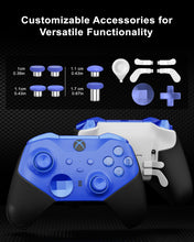 Carica l&#39;immagine nel visualizzatore di Gallery, N. NETDOT 14 in 1 Accessories Kit for Xbox Elite Series 2 Controller,Full Set of Thumbsticks Replacements for Xbox Elite 2 Core with 6 Swap Joysticks,4 Paddles, 2 D-Pads, 1 Tool and 1 Bag (Blue+White)
