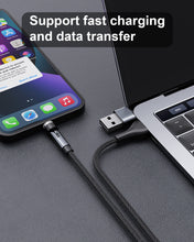 Carica l&#39;immagine nel visualizzatore di Gallery, NetDot Magnetic Charging Cable,6in1 Gen12 (3.3ft/3 pack black) 18W Fast Charging Magnetic Phone Charger,USB-A and USB-C Magnetic charger for USB-C ,Micro USB and i-Product
