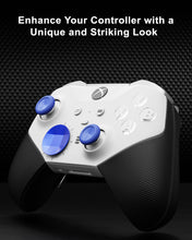 Load image into Gallery viewer, N. NETDOT 14 in 1 Accessories Kit for Xbox Elite Series 2 Controller,Full Set of Thumbsticks Replacements for Xbox Elite 2 Core with 6 Swap Joysticks,4 Paddles, 2 D-Pads, 1 Tool and 1 Bag (Blue+White)

