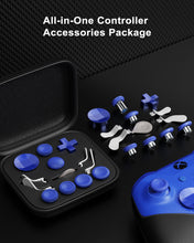 Charger l&#39;image dans la galerie, N. NETDOT 14 in 1 Accessories Kit for Xbox Elite Series 2 Controller,Full Set of Thumbsticks Replacements for Xbox Elite 2 Core with 6 Swap Joysticks,4 Paddles, 2 D-Pads, 1 Tool and 1 Bag (Blue+White)
