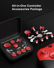 Cargar imagen en el visor de la galería, N. NETDOT 14 in 1 Accessories Kit for Xbox Elite Series 2 Controller, Full Set of Thumbsticks Replacements for Xbox Elite 2 Core with 6 Swap Joysticks,4 Paddles, 2 D-Pads, 1 Tool and 1 Bag (Red+White)
