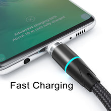 Carica l&#39;immagine nel visualizzatore di Gallery, NetDot 3in1 Gen12 Magnetic Fast Charging Data Transfer Cable compatible with Micro USB &amp; USB-C smartphones and iPhone [3.3/5/6.6ft,1/1.5/2m,3 pack black]
