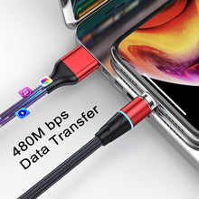 Cargar imagen en el visor de la galería, NetDot 3in1 Gen12 Magnetic Fast Charging Data Transfer Cable compatible with Micro USB &amp; USB-C smartphones and iPhone [5ft/1.5m,3 pack red]
